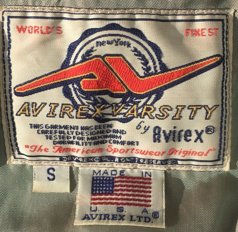 AVIREX 1980s Women JACKET & Patches ~ Iconic Bomber Style ~ Baby Blue Leather ~ Made in USA ~ Rare Vintage ~ S image 12