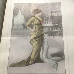 French Edwardian 1910s Women HOME & FASHION MAGAZINE ~La Mode Illustree~ January 1914 ~Beautiful Illustrations~Fine Addition to a Collection