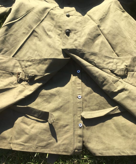 French Army WW2 1940s Men M38 MOTORCYCLE COAT Overcoat