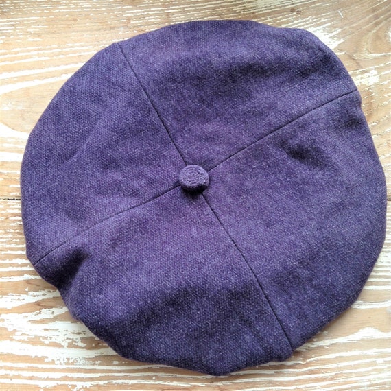 French 1970s Women Vintage Oversized Beret Hat - … - image 3