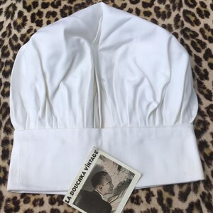French 1980s Tall TOQUE CHEF HAT ~ White Cotton - Pleated ~ Iconic ...