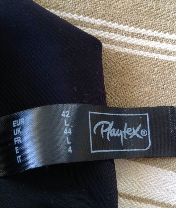 French Playtex 1980s Woman Vintage Sexy Black Hig… - image 4