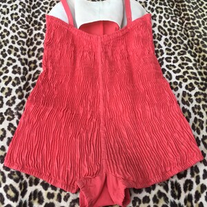 JANTZEN 1940s Women RUCHED SWIMSUIT~ Eye-Catcher Dark Pink Colour ~Bullet Bra ~ Pin-Up / Bombshell / Glamorous Figure ~ Made in France ~ S/M