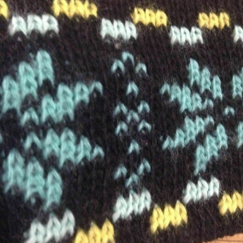 French 1970s WomenMen Winter Ski Knitted Headband Ear Warmer New MADE IN FRANCE Bright Colors /& Snowflakes