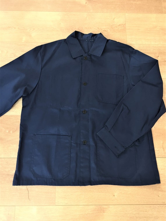 French 1970s Men Vintage Chore Work Overshirt Jack