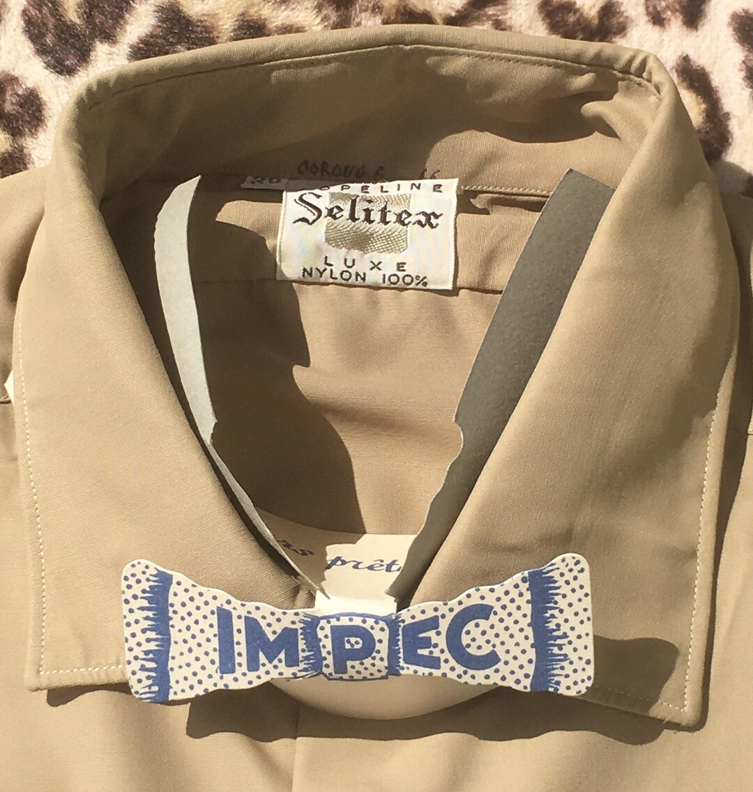 トップス 1950s French Army Field Officer Shirt French Army 1950s OFFICER DRESS SHIRT ~ Luxurious Beige