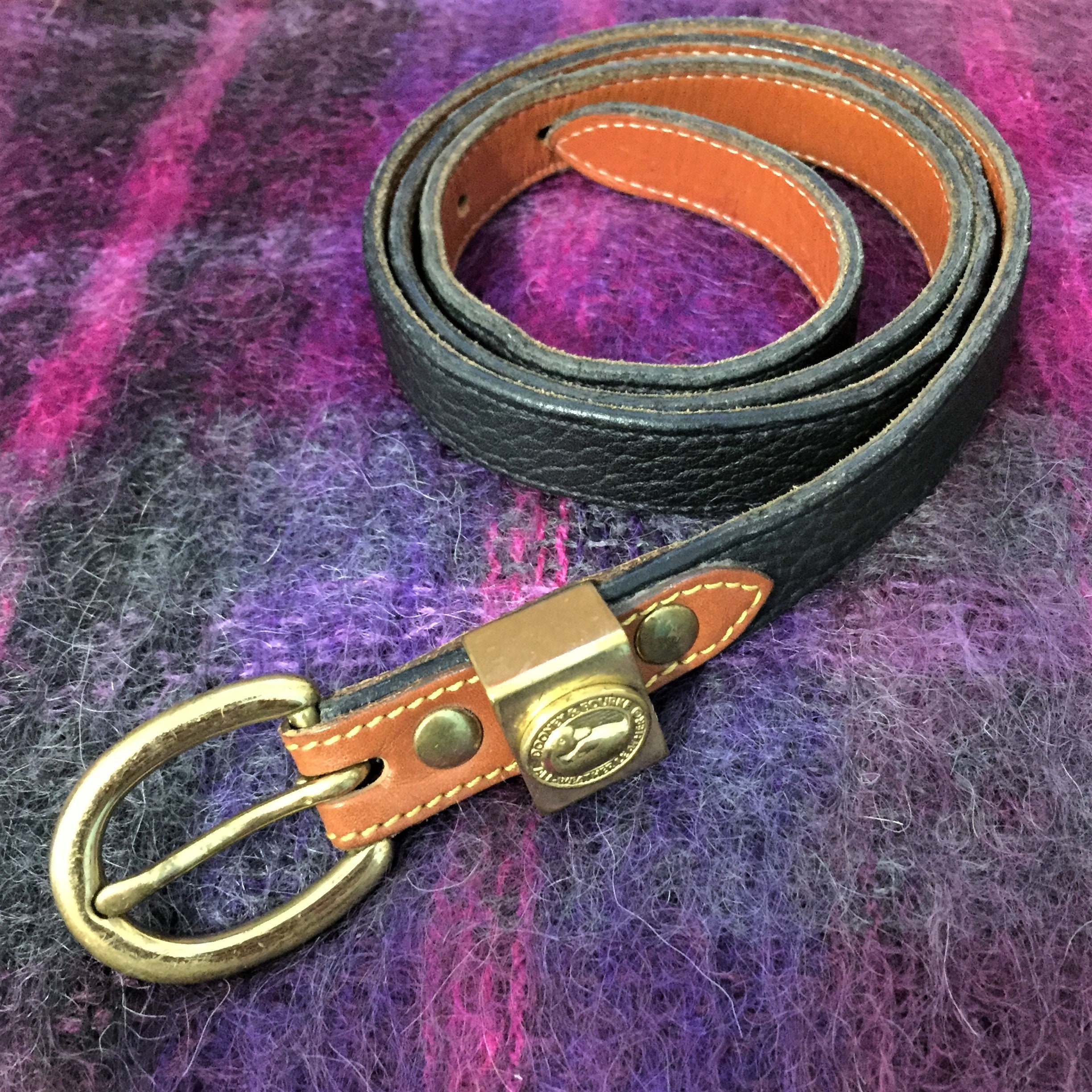Dooney and Bourke Women Vintage Skinny Classy Belt & Brass  display picture 2