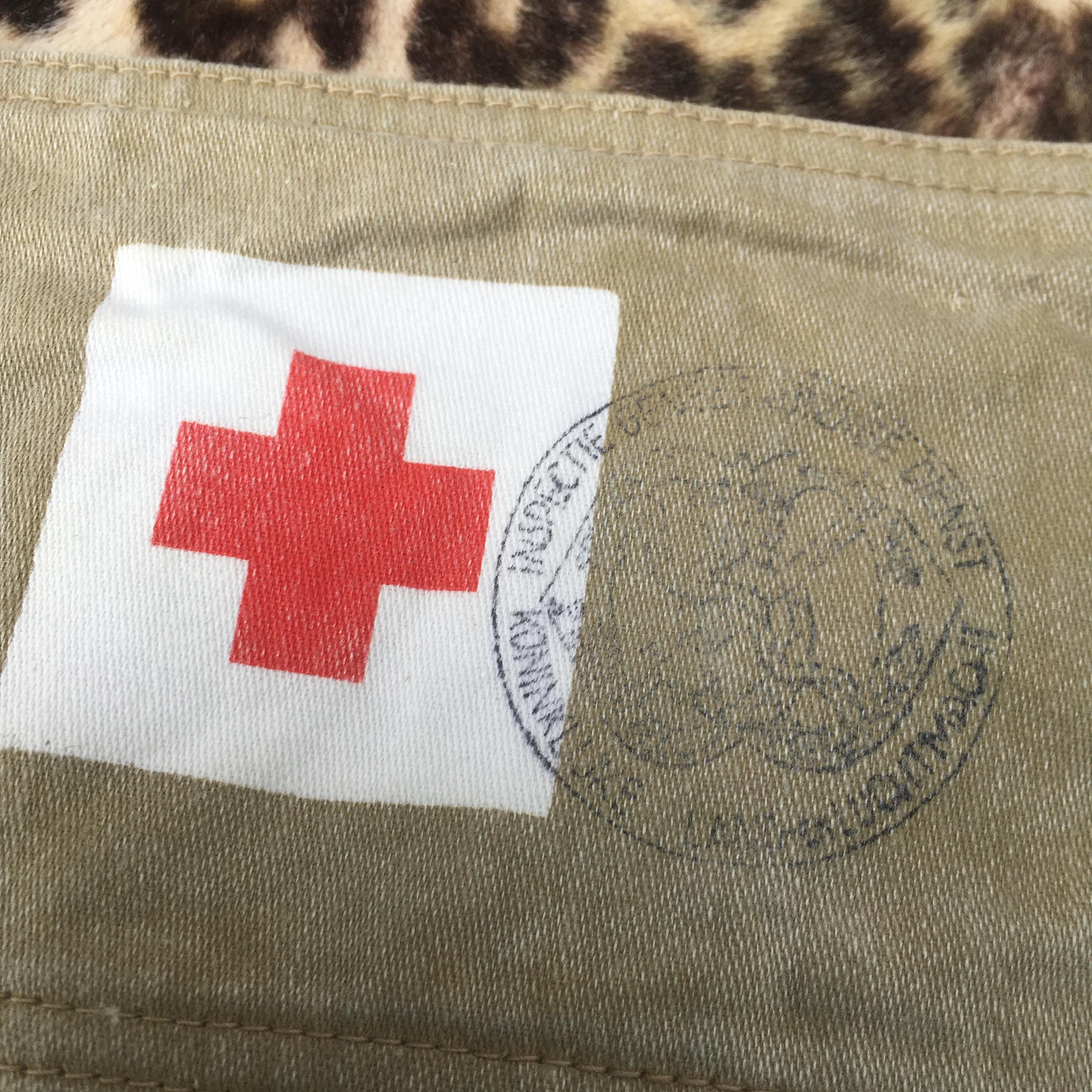 Dutch Army 1940s RED CROSS ARMBAND ~ Medical Service / First Aid