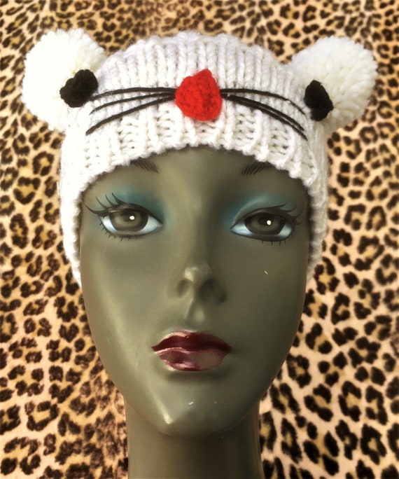 French 1970s Vintage Acrylic Wool Knitted Head Band / Ear  display picture 3