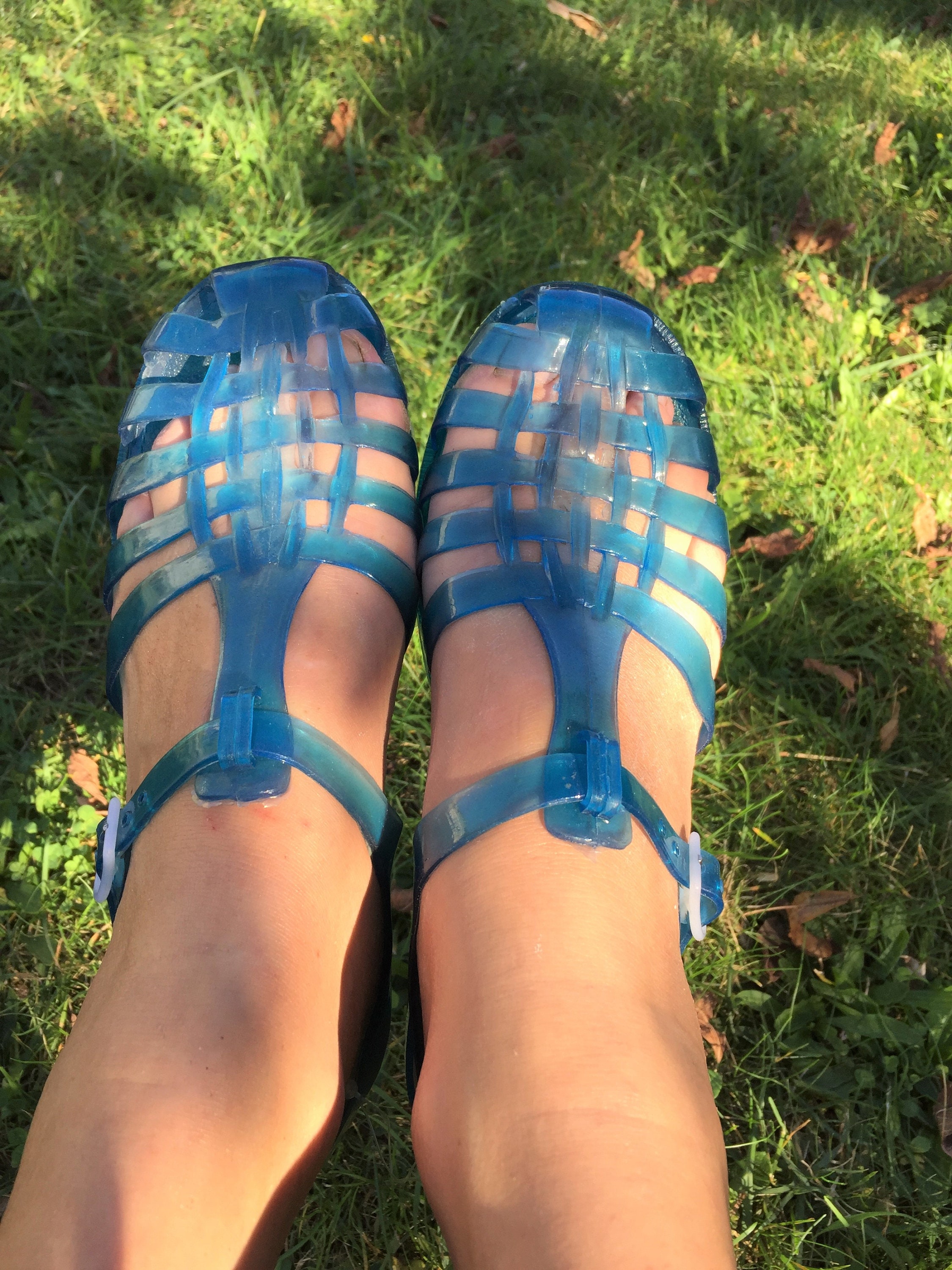 Mens jelly sandals clear hot sale