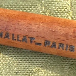 Pluma estilográfica francesa Mallat Paris, década de 1920, para caligrafía, madera marrón, fabricada en Francia, longitud de 6,1/4", nueva, sin usar, vintage.