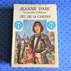 Jeu de cartes de poker Jeanne d'Arc Jeanne d'Arc La pucelle d'orléans - jeu de 54 cartes - illustration Patrice Louis - état neuf vintage