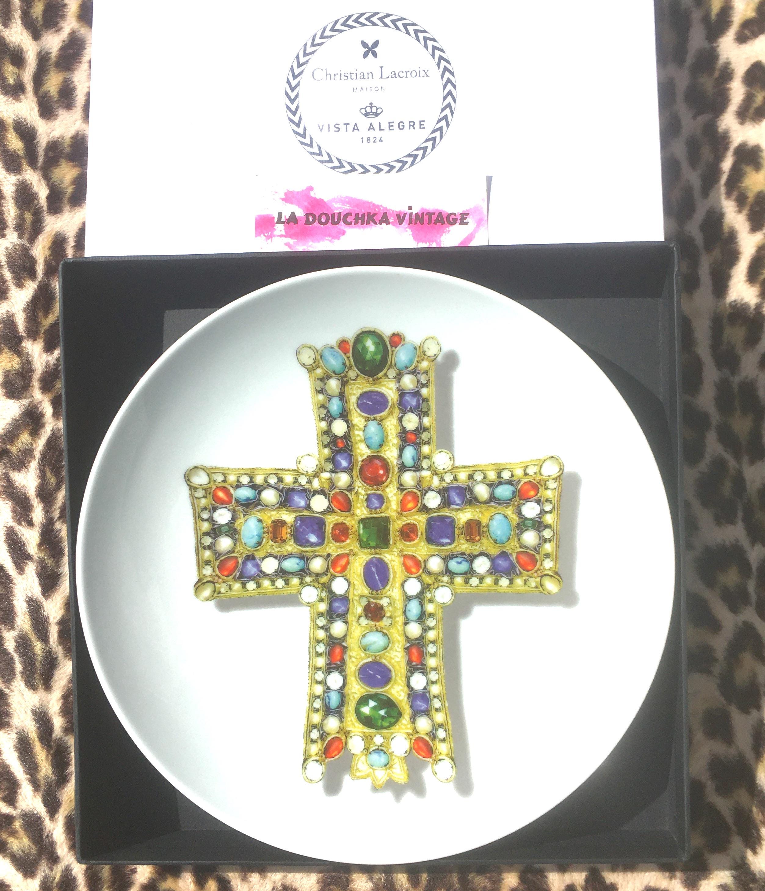 CHRISTIAN LACROIX & Vista Alegre Byzantine Porcelain PLATE ~ 1980s