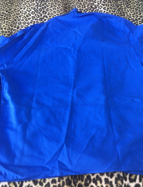 French 1960s Men SAILOR MARINE Top Shirt ~ Blue S… - image 7