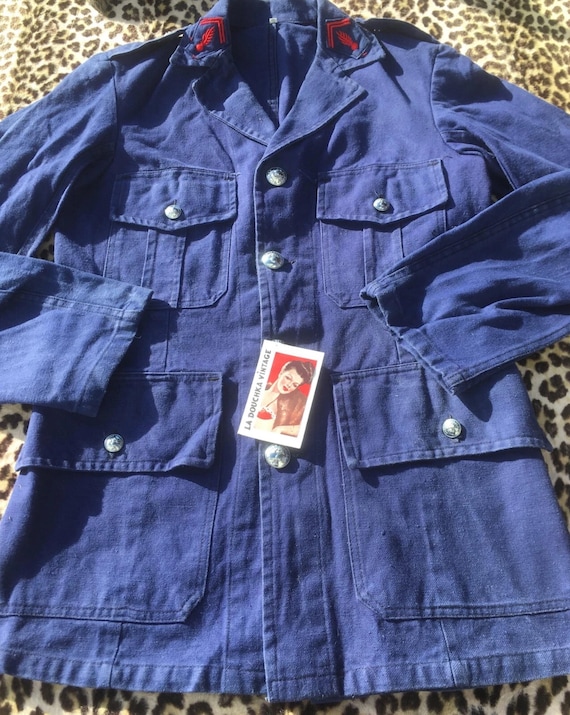 French 1930s Fireman FIREFIGHTER JACKET ~ Workwear / Uniform