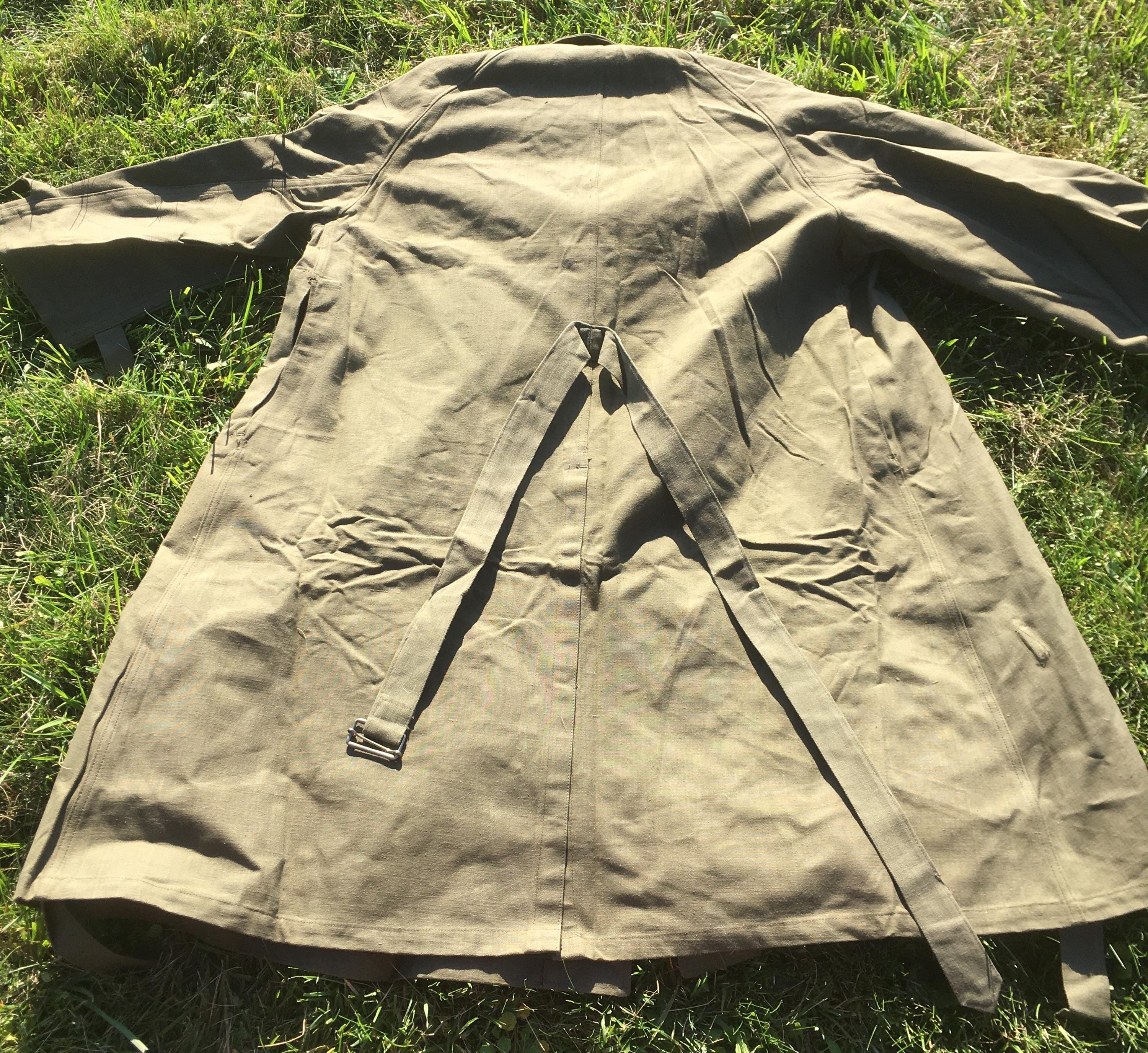 French Army WW2 1940s Men M35 MOTORCYCLE COAT Overcoat