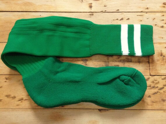 French 1970s Soccer Ball High Socks Irish Green & White | Etsy
