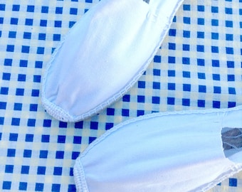 Vintage 1960s Men Sandals Espadrilles - White Canvas - Made in Spain - New/Old Stock - US 11.5 / FR 46