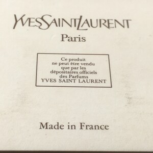 French Yves St Laurent 1970s Y Perfume Bath POWDER BOX Iconic YSL Signature Logo Empty : Just need to be refilled Perfect Vintage image 5