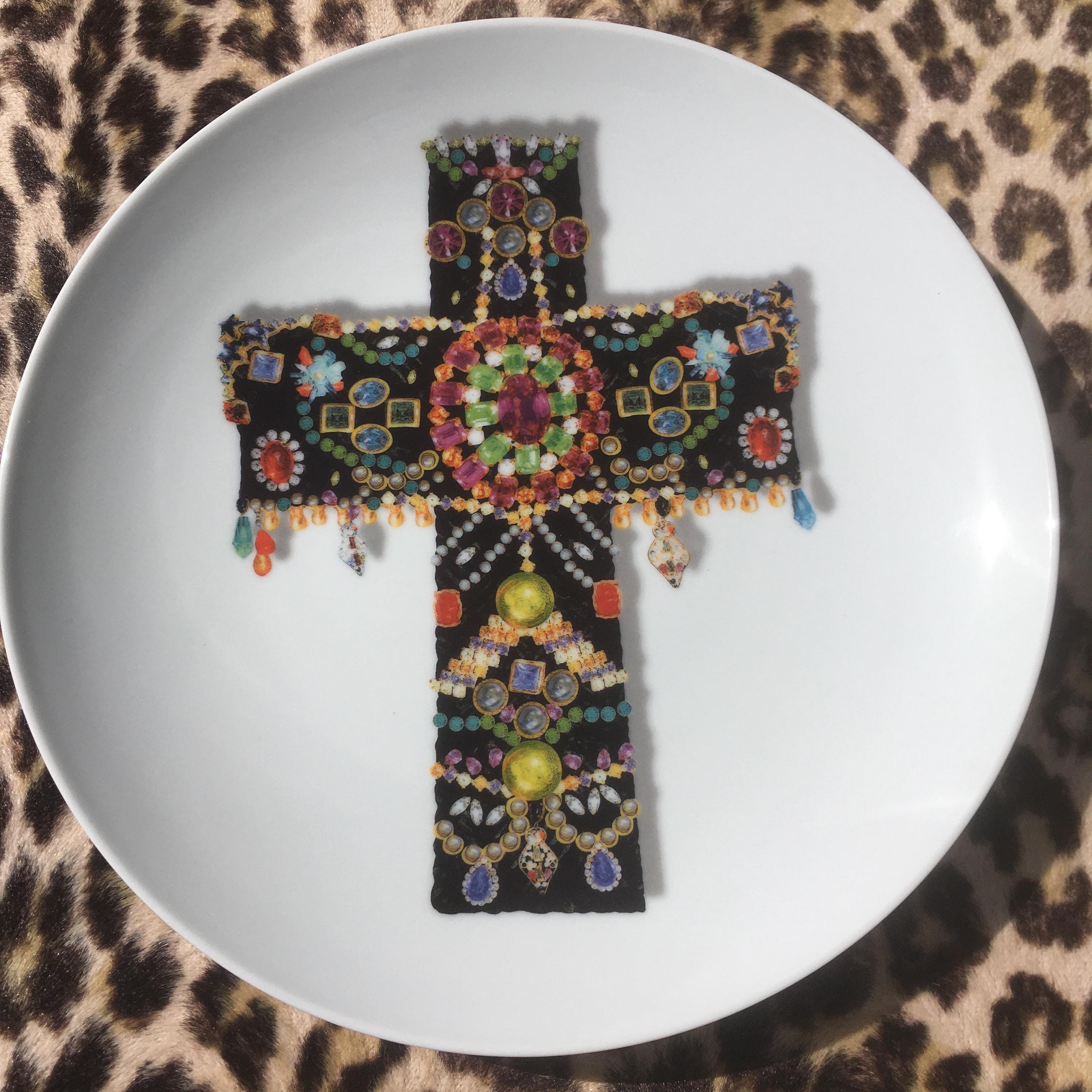 CHRISTIAN LACROIX & Vista Alegre Byzantine Porcelain PLATE ~ 1980s