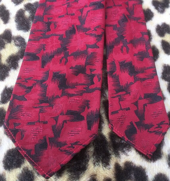 French 1960s Men Mod Skinny Ties ~ Lot of 3 ~RED … - image 2