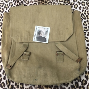 French Military WW2 Vintage Army Bag Shoulder / Messenger