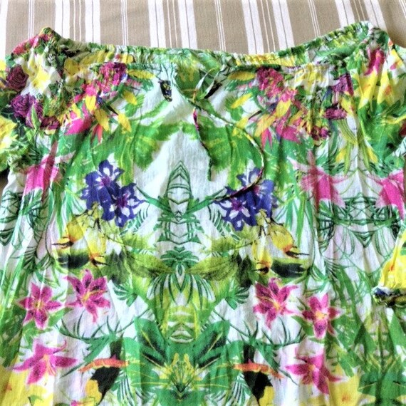 French 1980s Woman Vintage Summer Cotton Over Swi… - image 3