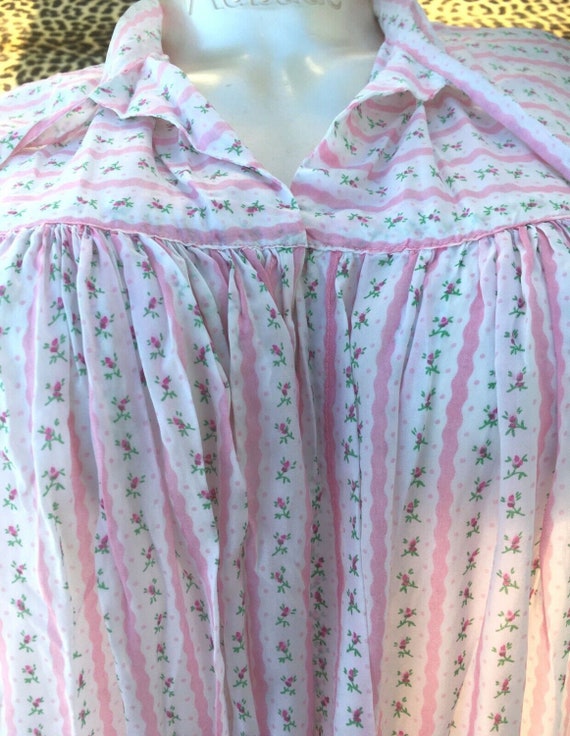 FRENCH 1930s Women Pleated LONG NIGHTGOWN / Robe … - image 9
