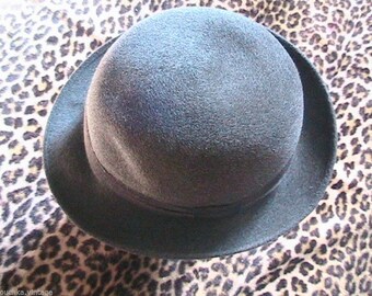 French 1950s Men FLECHET FEDORA HAT ~ Luxurious Gray Felt  display picture 3