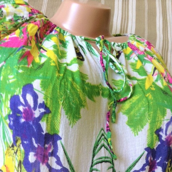 French 1980s Woman Vintage Summer Cotton Over Swi… - image 7