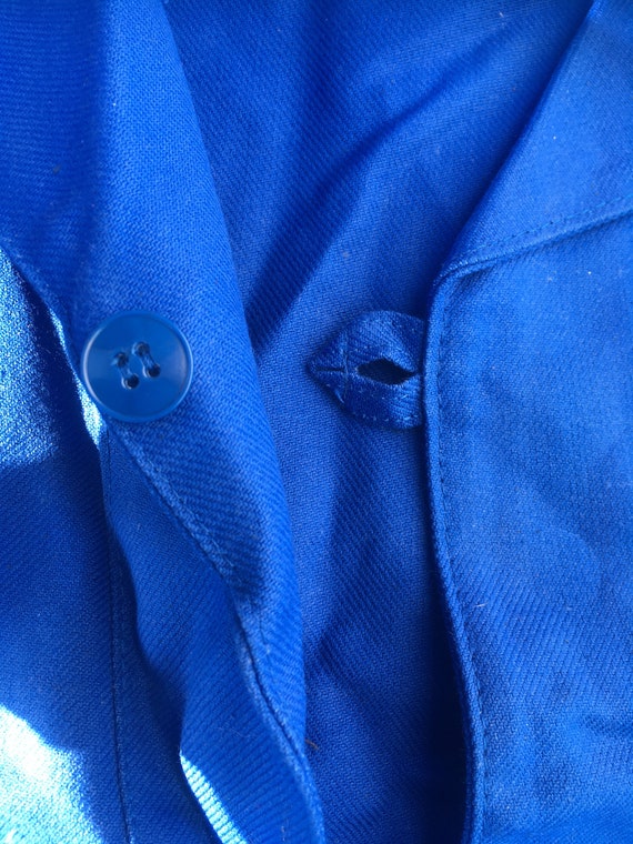 French 1960s Men SAILOR MARINE Top Shirt ~ Blue S… - image 5