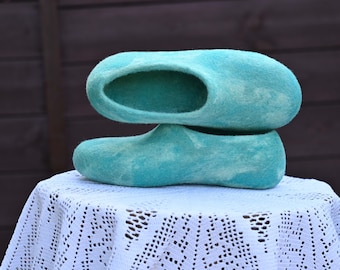 Wool slippers for men - Felted wool slippers - Men's Slippers - Men home shoes - Indoor Felt Shoes - Felted slippers for man