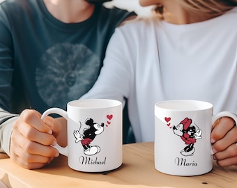 Custom Disney Mug, Valentines Day gift Mug, Disney Lover Coffee Mug, Personalized Name Mug, Valentine gift Mug