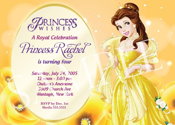 Items similar to Princess Birthday Invitation Template on Etsy