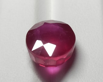 Good quality Ruby glass filled faceted oval shape handmade stone weight  12.25 Carat