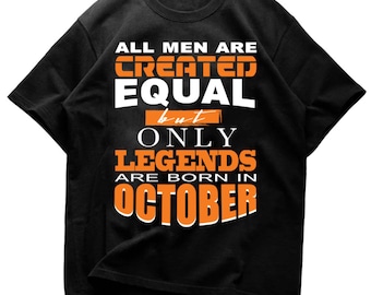 Men Born In October Birthday T-Shirt
