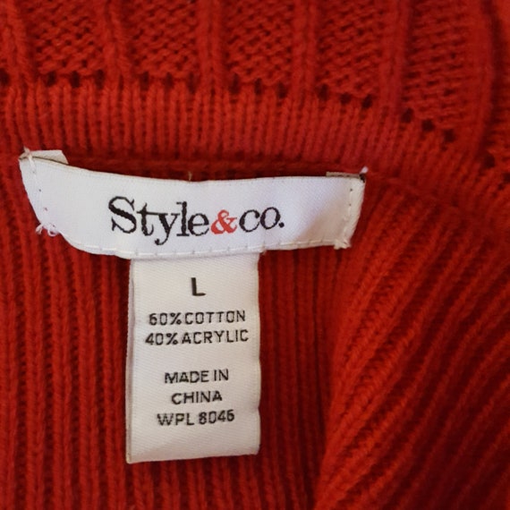 Style & Co. Winter Red Sweater Dress - Large - image 3