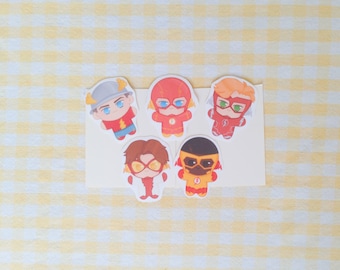 The flash family Dc superhero vinyl sticker