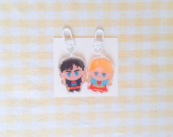Kara supergirl kon superboy DC superhero acrylic keychain