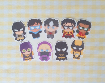 The batfamily batfam dc superhero vinyl sticker