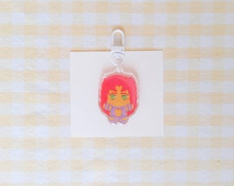 Koriandr Starfire DC superhero acrylic keychain