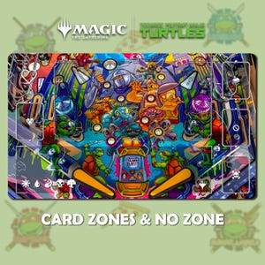 Pinball V2 Playmat MTG TMNT - Playmat Deskmat 24 x 14 inches (600 x 350 x 2mm) Free Storage Bag