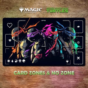 TMNT Playmat MTG - Playmat Deskmat 24 x 14 inches (600 x 350 x 2mm) Free Storage Bag