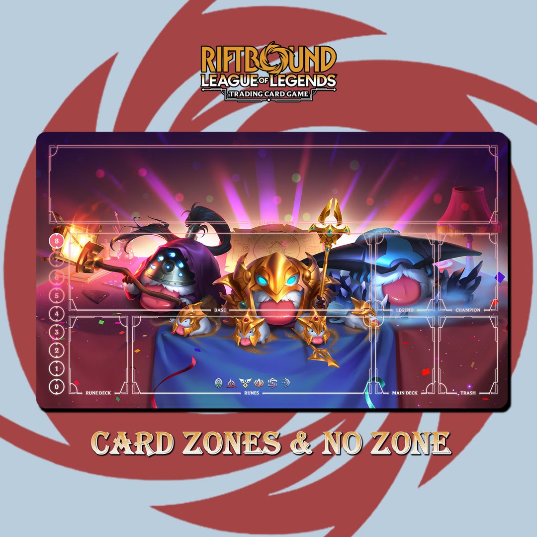 Azir Jax Lissandra Poro Playmat Stitched Edges - Riftbound Trading Card ...