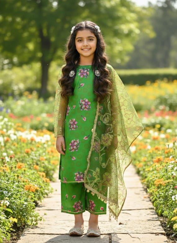 green eid dress Shop Sea Green Kameez Trousers Pakistani Eid Dress 2023 MEDIUM main image 0