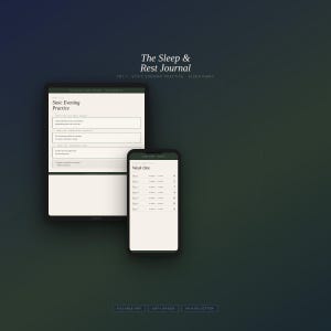 Sleep Journal PDF, CBT-I Insomnia Diary, Stoic Evening Practice (Digital Download)