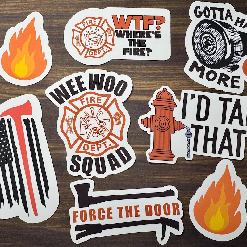 Firefighter Ric Sticker Firefighter Stickers - Etsy