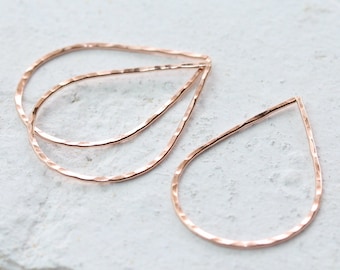 Rose Gold Filled Teardrop Pendant | Earring Drops | Connectors