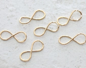 14 K Gold Filled Infinity Connectors Links | Rose Gold Eternity Infinity Pendant | Various Sizes