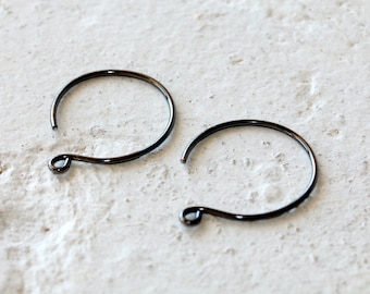 Oxidized Silver Balloon Earwires | 1 Pair